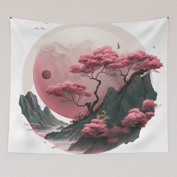 Item preview,   "Harmony in Sakura: Captivating Japanese Landscapes on Redbubble" designed and sold by DesignHeaven24.