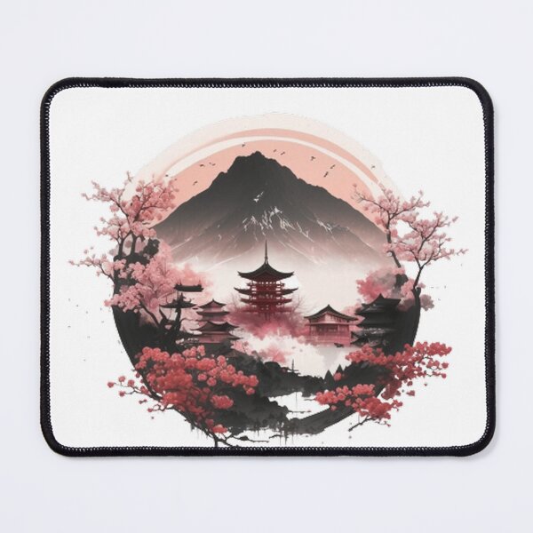 Item preview, "Harmony in Sakura: Captivating Japanese Landscapes on Redbubble" designed and sold by DesignHeaven24.