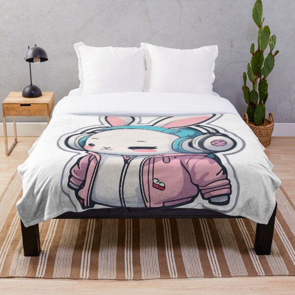 Aperçu de l'œuvre Lapin de style cool avec casque créée et vendue par FFixation.