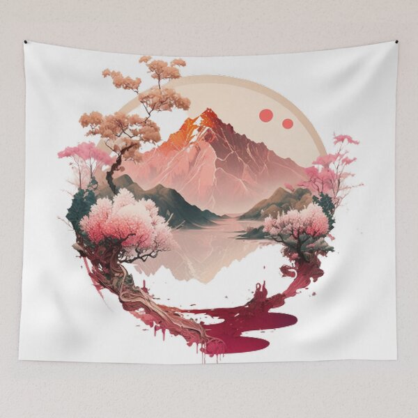 Item preview,  "Harmony in Sakura: Captivating Japanese Landscapes on Redbubble" designed and sold by DesignHeaven24.