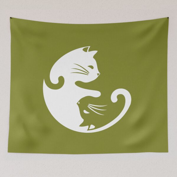 Item preview, Cat Yin Yang Peace Loving Interconnected 		 designed and sold by arnybnuda5.