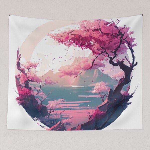 Item preview,  "Harmony in Sakura: Captivating Japanese Landscapes on Redbubble" designed and sold by DesignHeaven24.