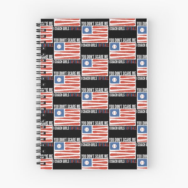 Item preview, Funny Softball Coach You Don't Scare Me I Coach Girls Softball USA Flag Softball designed and sold by MediTees.