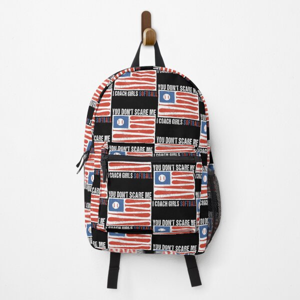 Item preview, Funny Softball Coach You Don't Scare Me I Coach Girls Softball USA Flag Softball designed and sold by MediTees.