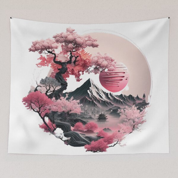Item preview,  "Harmony in Sakura: Captivating Japanese Landscapes on Redbubble" designed and sold by DesignHeaven24.