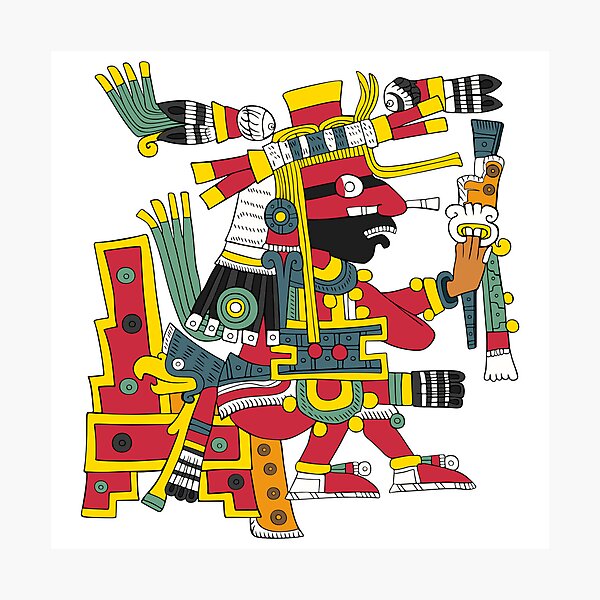 Artikel-Vorschau von Xiuhtecuhtli – Aztekischer Göttervater Borgia Transparent, designt und verkauft von Aztectees.