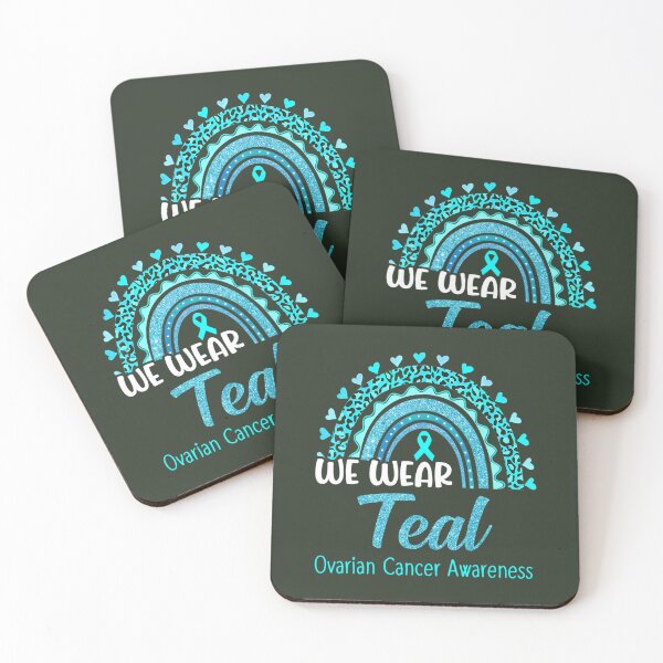 Item preview, We Wear Teal For Ovarian Cancer Awareness Rainbow 	 	 designed and sold by wenytxce61.
