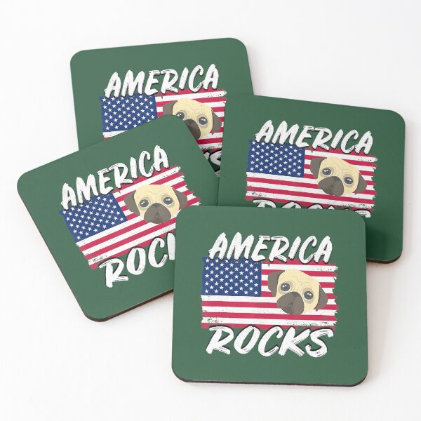 Item preview, Funny America Rocks Pug Lover 	 4th Of July Dog 	 	 designed and sold by aekukyygrbi70.