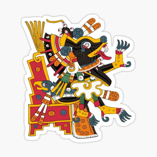 Vista previa del artículo con la obra «Xolotl - Dios Azteca del Fuego y el Rayo - Borgia Transparente», diseñado y vendido por Aztectees.