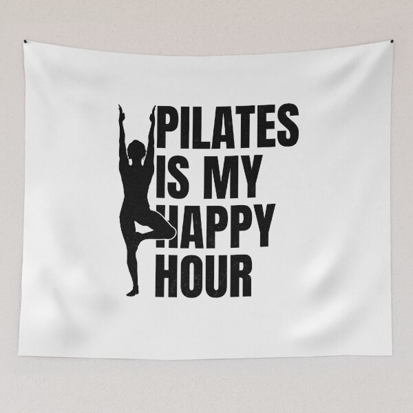 Item preview, Pilates Is My Happy Hour Funny Pilates Workout Lovers designed and sold by desimino.