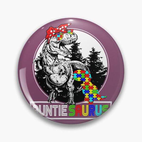 Item preview, Auntiesaurus T Rex Dinosaur Auntie Saurus Autism Awareness 		 designed and sold by lgrfziesp48.