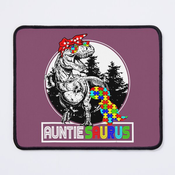 Item preview, Auntiesaurus T Rex Dinosaur Auntie Saurus Autism Awareness 		 designed and sold by lgrfziesp48.
