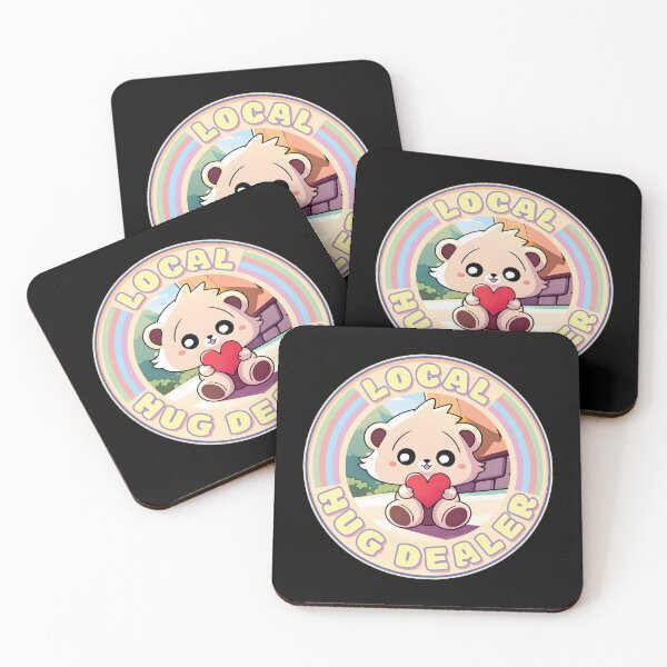 Item preview, Local Hug Dealer - Cute Pastel Colors Plush Bear Hugs Saying designed and sold by thecatcouch.