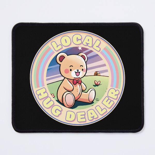 Item preview, Local Hug Dealer - Cute Pastel Colors Plush Bear Hugs Saying Ver3 designed and sold by thecatcouch.