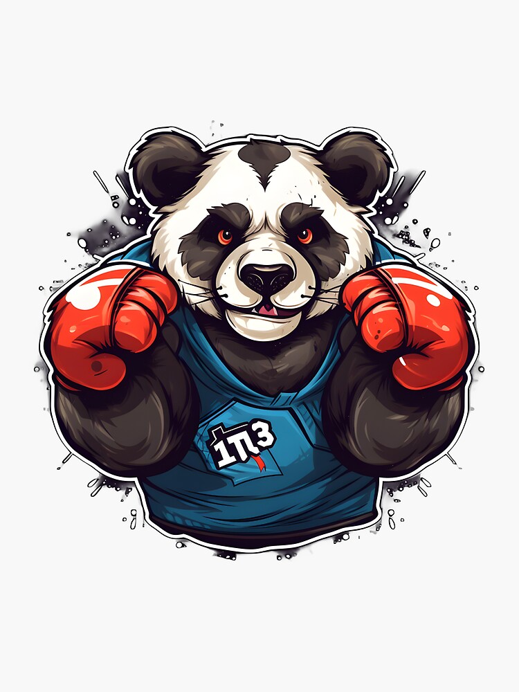 “Panda boxing champion 2” Sticker by TheSoreStore | Redbubble