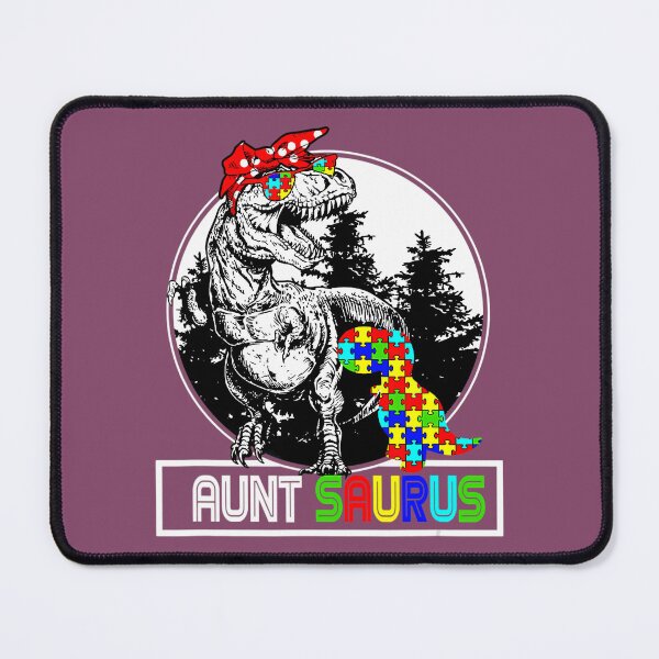 Item preview, Auntsaurus T Rex Dinosaur Aunt Saurus Autism Awareness designed and sold by lgrfziesp48.
