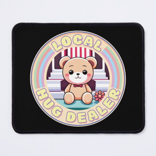 Item preview, Local Hug Dealer - Cute Pastel Colors Plush Bear Hugs Saying Ver5 designed and sold by thecatcouch.