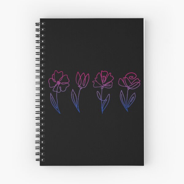 Item preview, Subtle Bi Pride Flowers Bisexual Flag Line Art Drawing designed and sold by ontrendshirts.