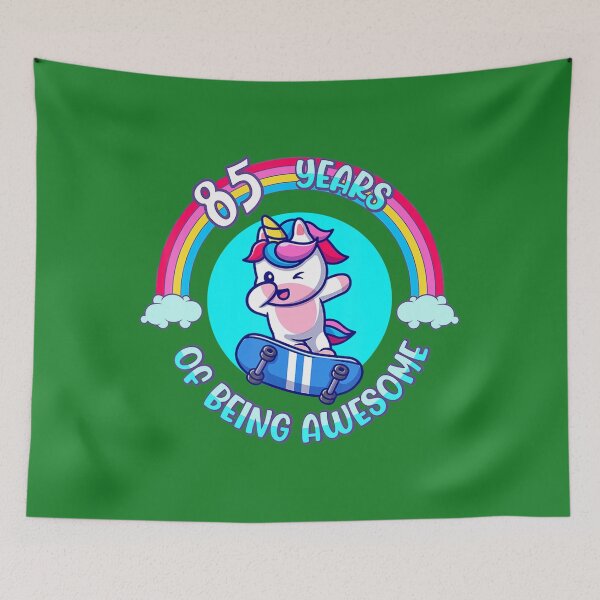 Item preview, 85 Year Of Being Awesome Dabbing Skateboard Unicorn Birthday 	 	 designed and sold by vqvoarvden46.