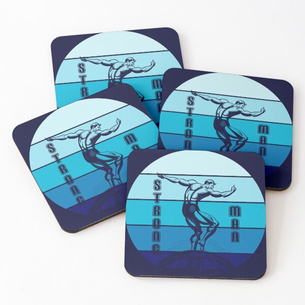 Item preview, Vintage Strongman in Blue Hues - Strong Man designed and sold by JoanNinjaHen.