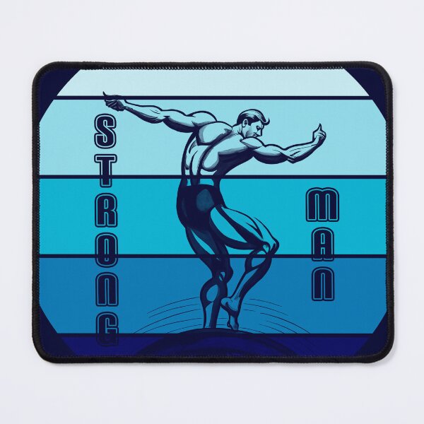 Item preview, Vintage Strongman in Blue Hues - Strong Man designed and sold by JoanNinjaHen.