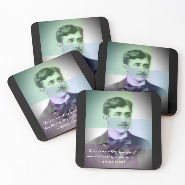 Item preview, Copy of Marcel Proust portrait and quote: Love is a Striking Example of How Little Reality Means to Us. designed and sold by artbleed.