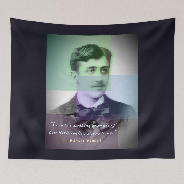 Item preview, Copy of Marcel Proust portrait and quote: Love is a Striking Example of How Little Reality Means to Us. designed and sold by artbleed.