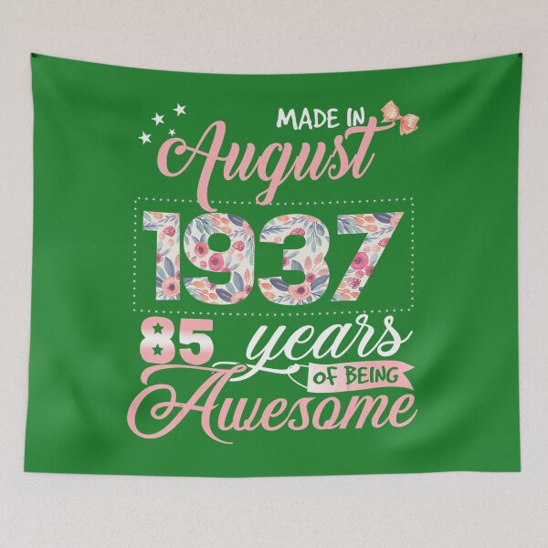 Item preview, 85th Birthday Floral 	 for 	s Born in August 1937 	 	 designed and sold by vqvoarvden46.