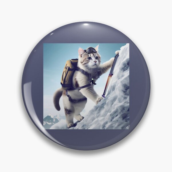 Item preview, Adventurous Cat Conquering Snowy Peaks. Gift for cat lovers designed and sold by gatteria.