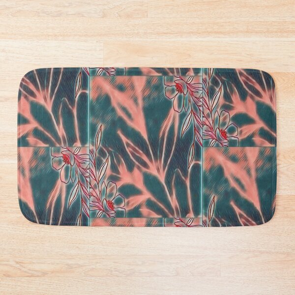 Item preview, Abstract Leaf Design Red Acrylic Print designed and sold by Paula Helit.