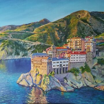Artwork thumbnail, Mount Athos, Greece, Gregoriou Monastery by Anthropolog