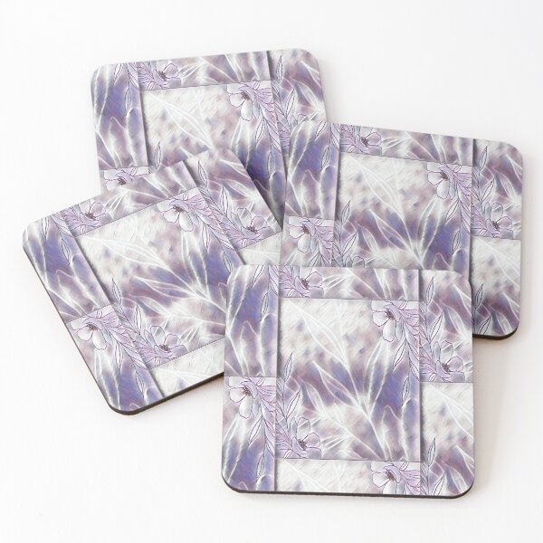 Item preview, Abstract Leaf Design Purple Acrylic Print designed and sold by Paula Helit.