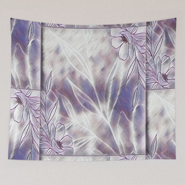 Item preview, Abstract Leaf Design Purple Acrylic Print designed and sold by Paula Helit.