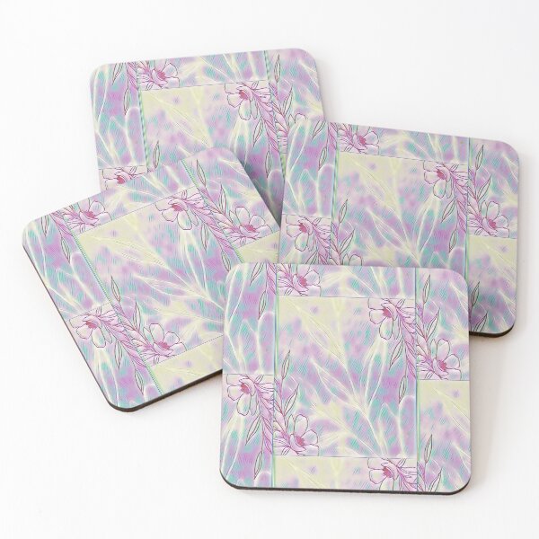 Item preview, Abstract Leaf Design Pastel Acrylic Print designed and sold by Paula Helit.