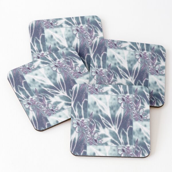 Item preview, Abstract Leaf Design Blue Acrylic Print designed and sold by Paula Helit.