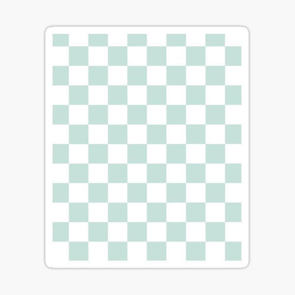 Aesthetic Simple Modern Wavy Blue Checkered Design | Sticker