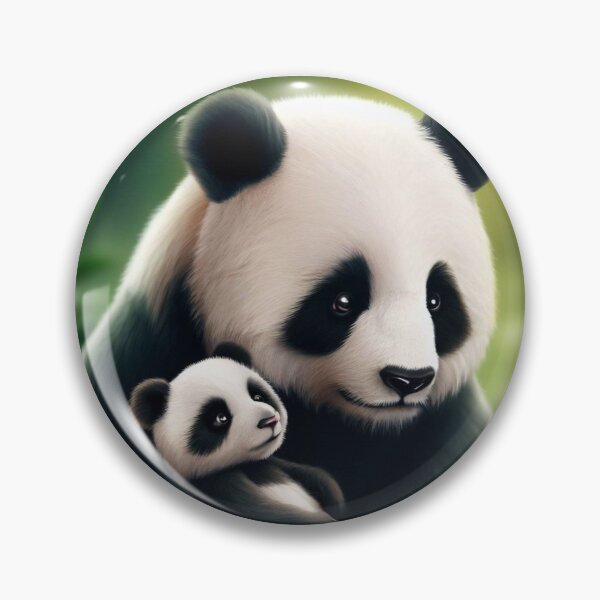 Item preview, Panda Bear with Cub - Cute Baby Animals designed and sold by baby-animal-art.