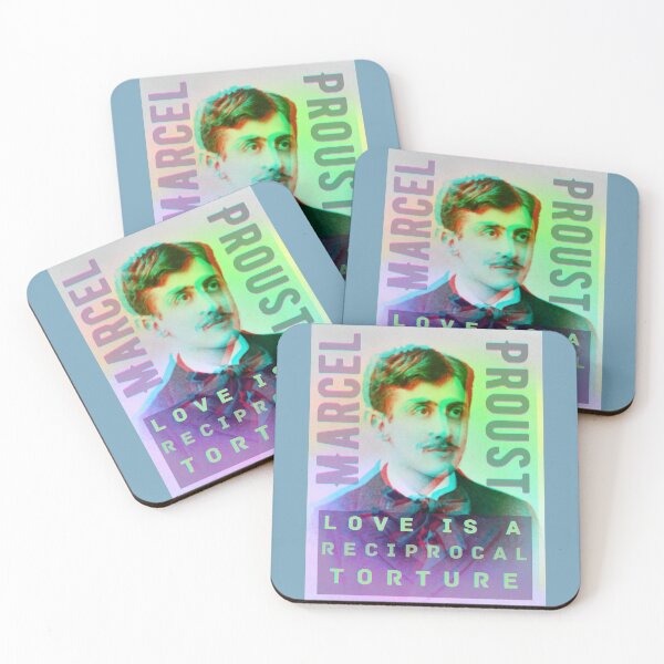Item preview, Marcel Proust portrait and quote: Love is a reciprocal torture designed and sold by artbleed.
