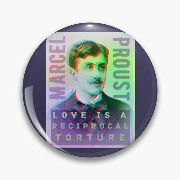 Item preview, Marcel Proust portrait and quote: Love is a reciprocal torture designed and sold by artbleed.