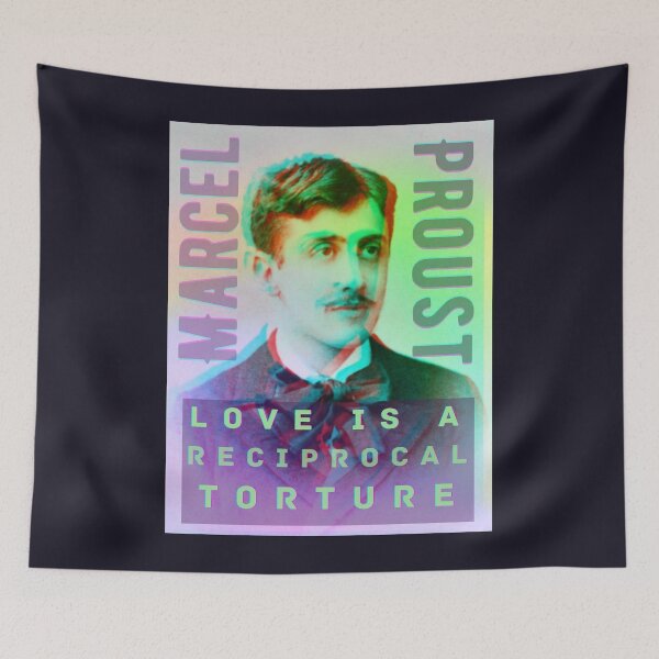 Item preview, Marcel Proust portrait and quote: Love is a reciprocal torture designed and sold by artbleed.