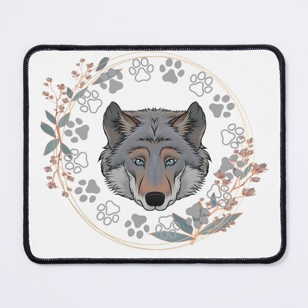 Item preview, Wolf with flowers designed and sold by LaurenSharp22.