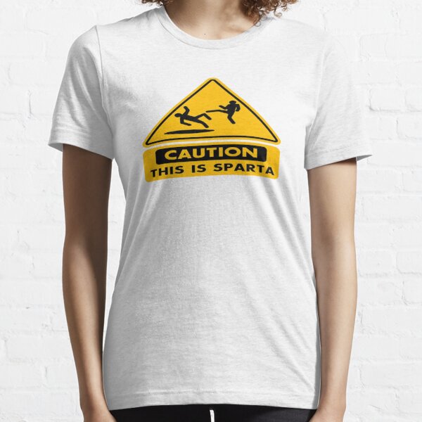 Caution This Is Sparta Cool T-shirt Funny Tee Shirt Spartan T