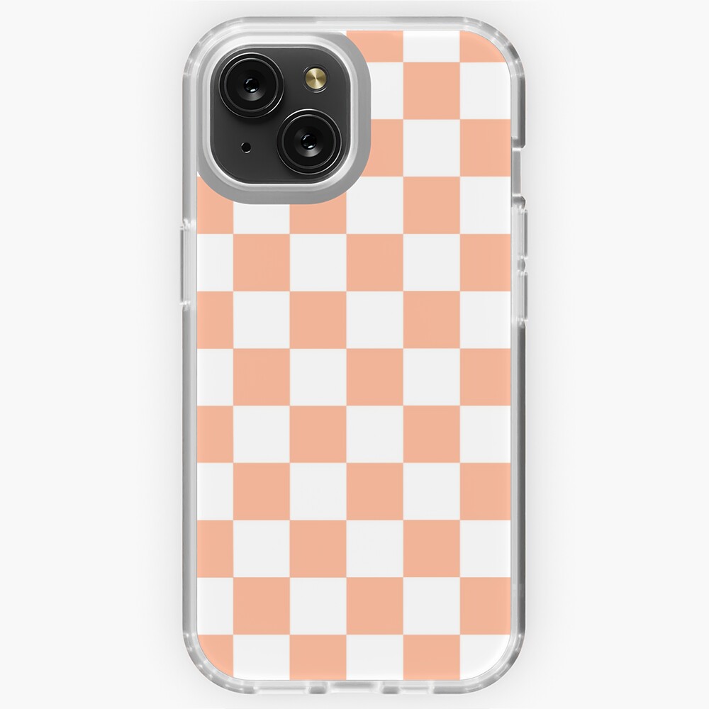 Aesthetic Simple Modern Orange Checkered Design | Poster