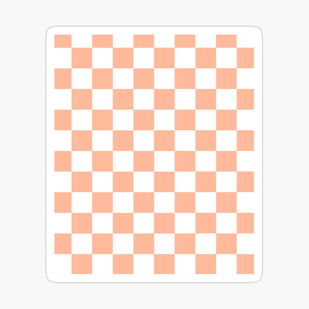 Aesthetic Simple Modern Orange Checkered Design | Poster