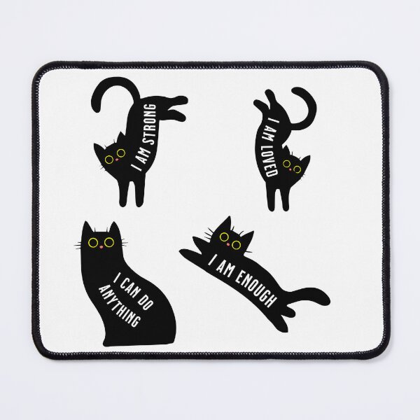 Item preview, Motivational Magic: Empowering Quotes on Black Cats designed and sold by Hadesiaq.