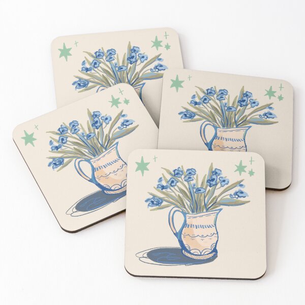 Item preview, aesthetic flower pot painting designed and sold by HibiscusHeron.