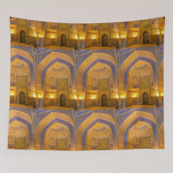 Item preview, Uzbekistan. Samarkand. Gold mosaic of Mosque in Tilya-Kori Madrasah at Registan. designed and sold by vadim19.