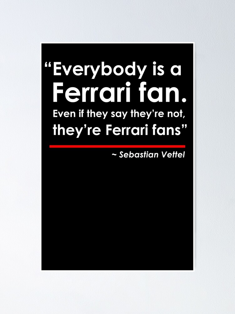 Poster for Sale avec l'œuvre « Scuderia Ferrari - Sebastian Vettel