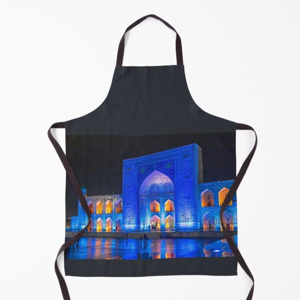 Item preview, Uzbekistan. Samarkand. Registan. Madrasah in Blue Light. Night. Raining. designed and sold by vadim19.