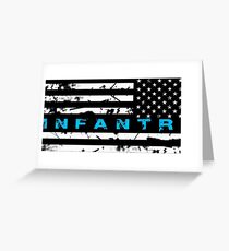 Army Infantry Blue Greeting Card
